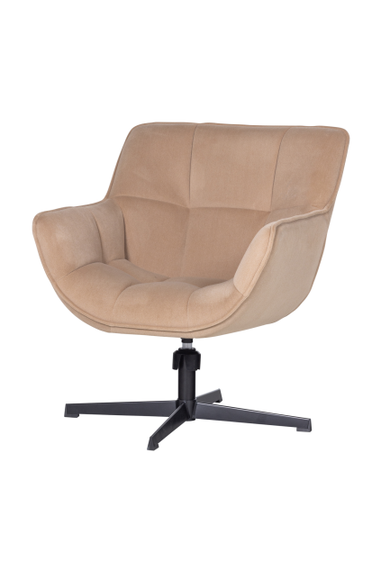 374196 Z 01 VS ES Wibo draaifauteuil mat velvet zand fsc FA