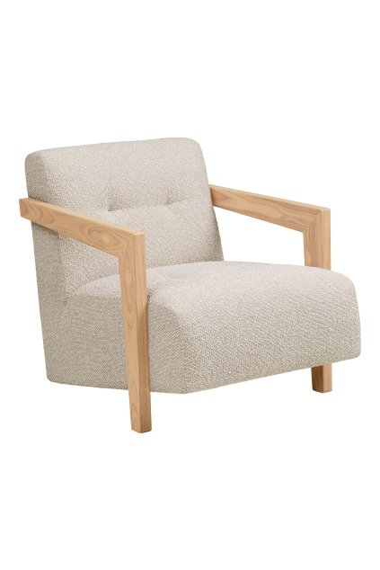 Kreslo Caracas Lounge Chair - Kreslo s podrúčkami, dub, béžová HN1321