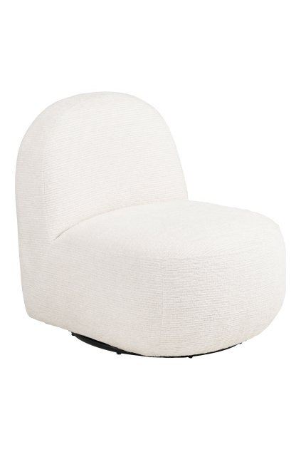 Kreslo Milo Lounge - kreslo s funkciou otáčania, sivobiele HN1081