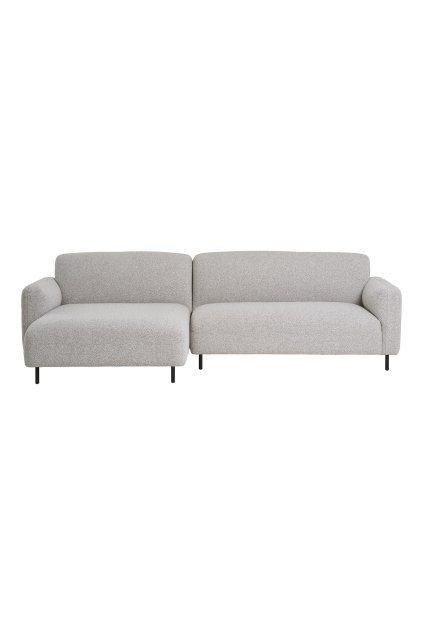 Salvador Lounge Sofa - pohovka do obývačky, ľavá strana, bouclé, svetlosivá HN1253