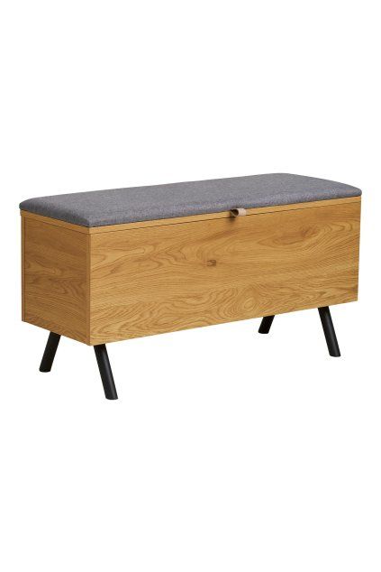 Lavica Barco s úložným priestorom - Lavica s úložným priestorom, dubový vzhľad 92x33x48 cm