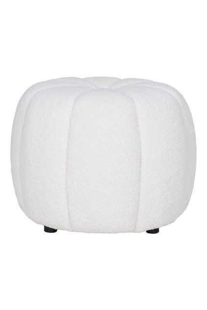 Paisley puf - puf, sivobiely ø48x38 cm, HN1259