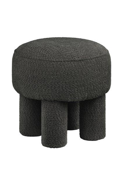Canberra Pouf - puf, drevené uhlie ø43x43 cm, HN1312