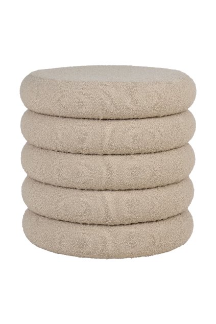 Brooklyn Pouf - puf s úložným priestorom, bouclé, béžová ø44x44 cm, HN1242