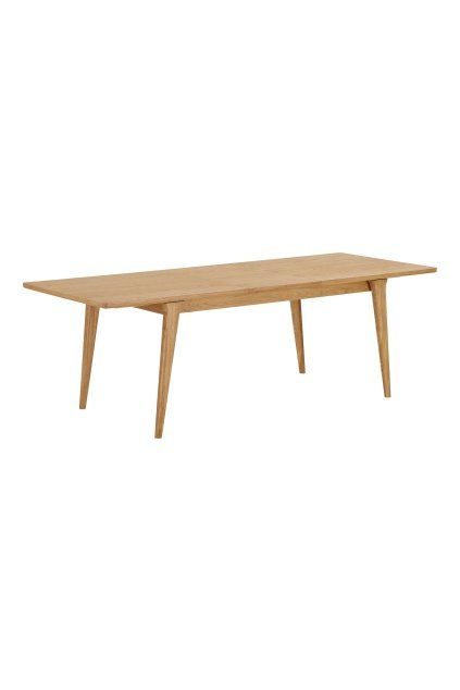 Jedálenský stôl Darwin - jedálenský stôl, dubová dyha, prírodný, vrátane jednej rozťahovacej dosky 90x180-230x75 cm