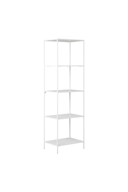 Vita Shelf - Regál, 5 políc, biely rám 51x35x170 cm