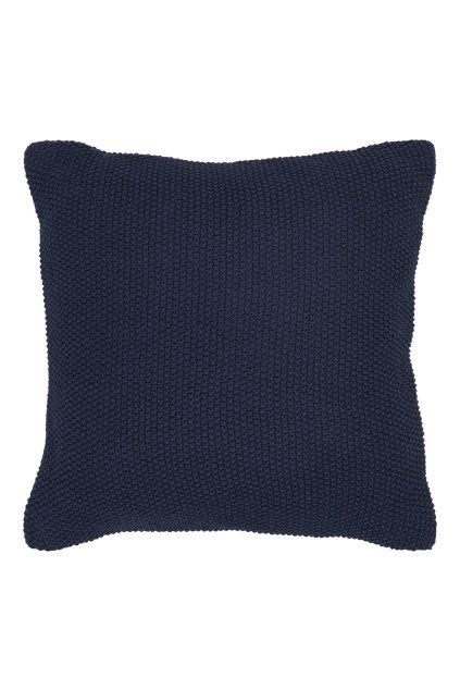 Santos Cushion - Vankúš, recyklovaná bavlna, tmavomodrý 45x45 cm