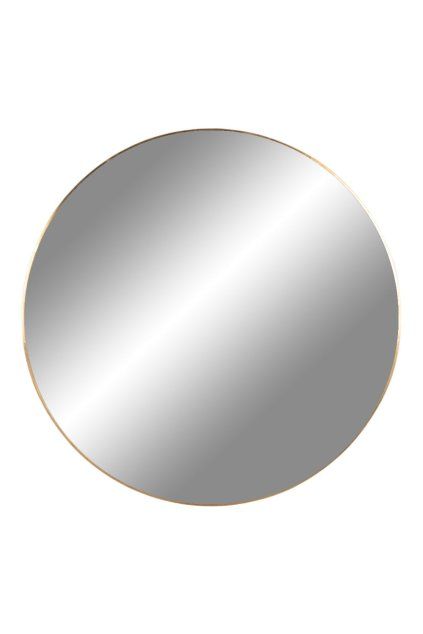 Jersey Mirror - Zrkadlo, oceľ, mosadzný vzhľad ø100 cm