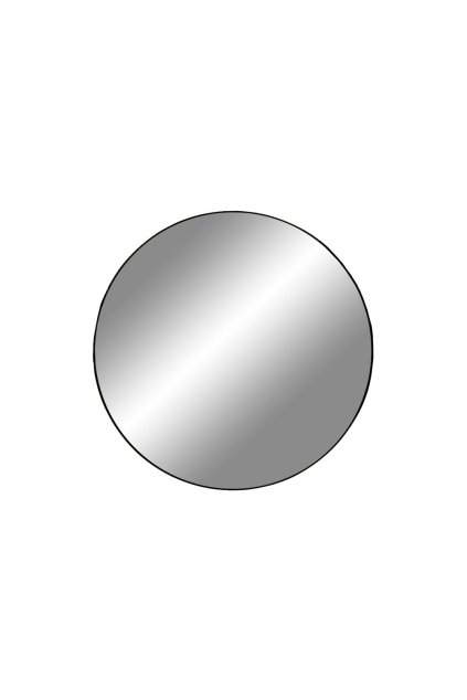 Jersey Mirror - Zrkadlo, oceľ, čierna ø40 cm