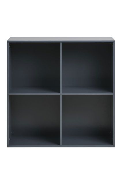 Horne Wall Shelf - nástenná polica, lakované drevo, tmavosivá 69x30x69 cm