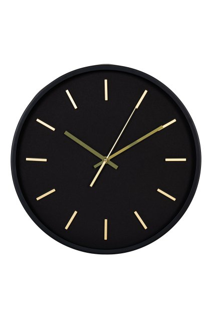 Nástenné hodiny Kensington - Nástenné hodiny, čierne, tichý chod ø35 cm
