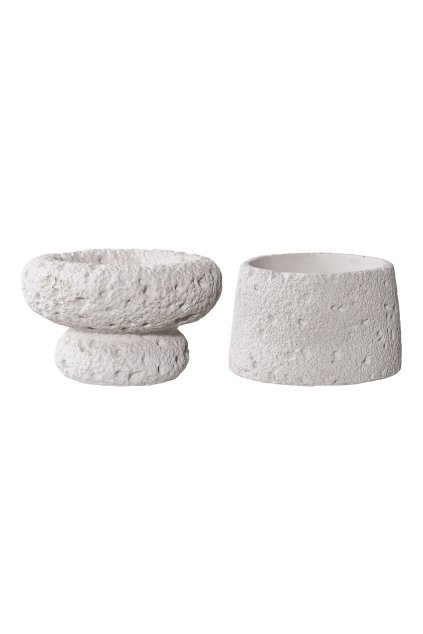 Sviečka - Sviečka, cement, sivá sada 2 ks