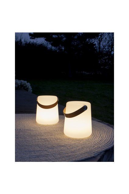 Bristol LED lampa - lampa s remienkom, dobíjacia, biela