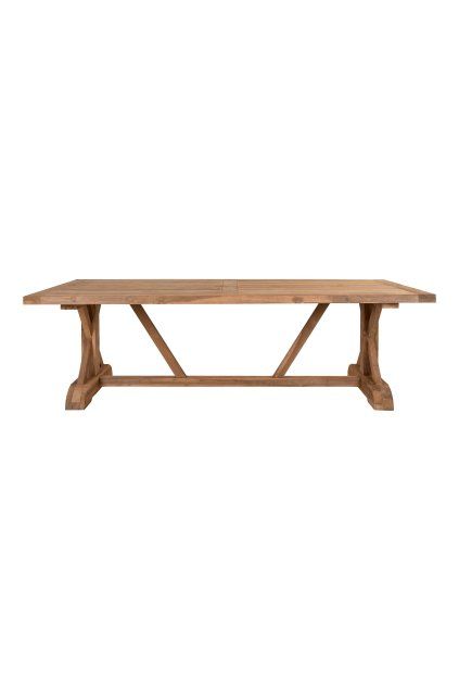Jedálenský stôl Volos - jedálenský stôl, teak, prírodný 100x240x75 cm