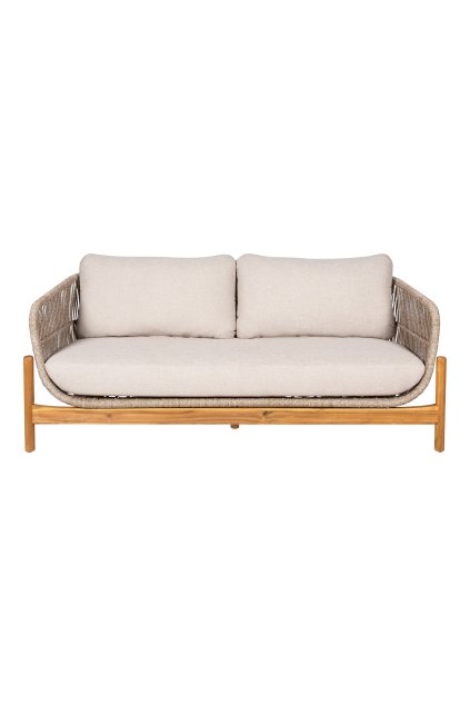 Terracina Lounge Sofa - pohovka do obývačky, akácia, béžová, vrátane vankúša
