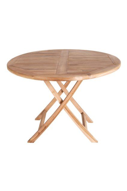 Jedálenský stôl Oviedo - jedálenský stôl, teak, prírodný ø100x75 cm