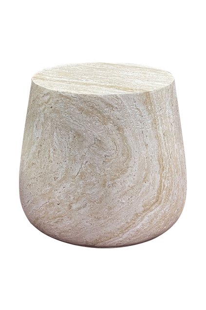 Príručný stolík Bonn - Príručný stolík, sklolaminát, prírodný ø47,5x41 cm
