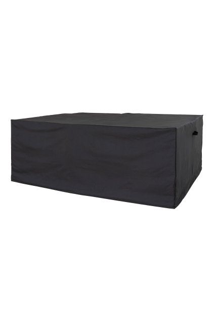 Ochranný kryt na stôl so 6 stoličkami, 210 g/m2, polyester 600D s PU poťahom, vodoodpudivý, čierny