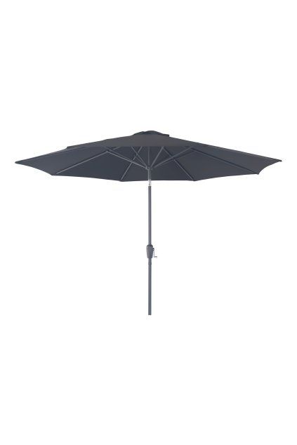 Houston Parasol - slnečník s kľukou a sklápaním, kovová tyč, čierny, ø300 cm