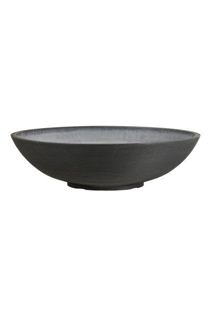 Fleuriste Waterflower-Bowl - Misa na vodné kvety, svetlý kompozit, tmavosivá ø60 x 16,5 cm