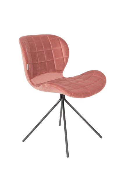 Stolička Omg Velvet Old Pink