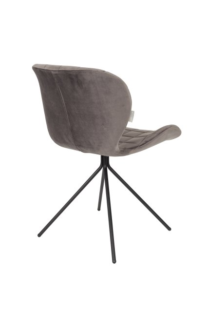Stolička Omg Velvet Grey