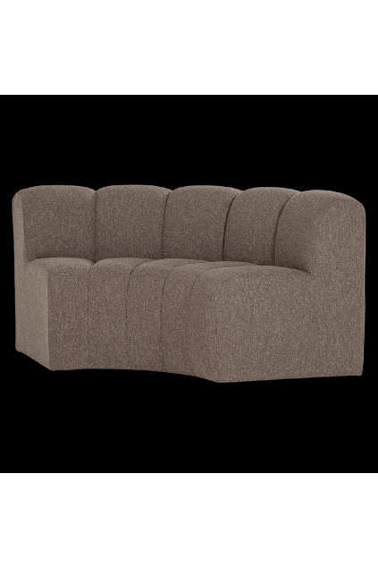 377902 BM 02 VS Mojo eetbank halfronde hoek rugleuning boucle bruin melange FA