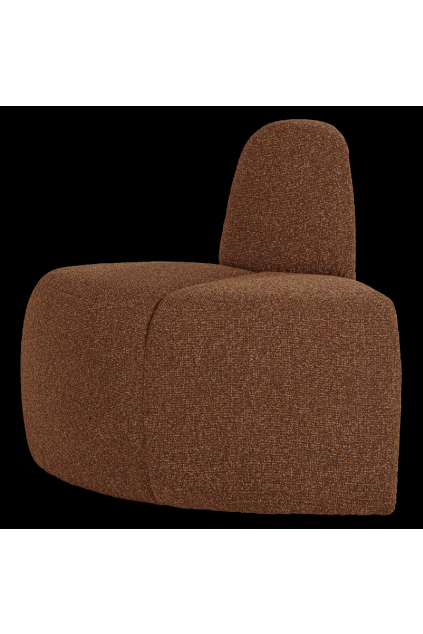 377901 RM 02 VS Mojo eetbank hoek rond rugleuning boucle roestbruin melange FA