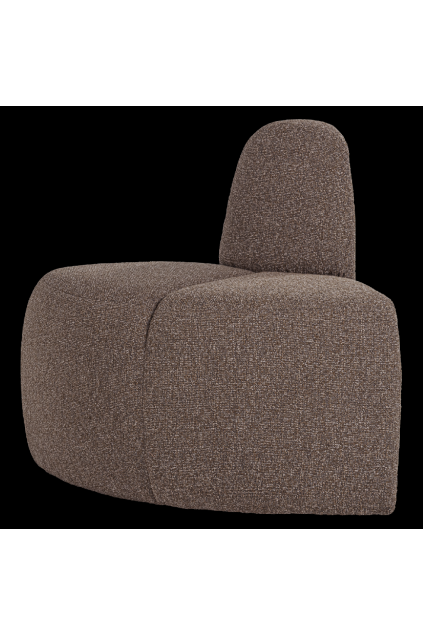 377901 BM 02 VS Mojo eetbank hoek rond rugleuning boucle bruin melange FA