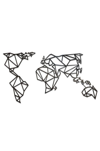world map dekoracia kovova mapa sveta