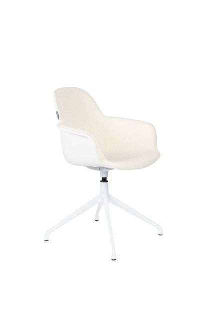 ZUIVER ALBERT KUIP SWIVEL kreslo: Biela