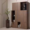 378144 W 378143 W 377478 G 378007 B 02 SF WP Build wandkast eiken decor bruin Kency vaas Rexo Isan vierkant