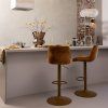 377486 K 02 SF WP Marten barstoel chenille karamelbruin vierkant