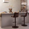 377486 D 02 SF WP Marten barstoel chenille donkerbruin vierkant
