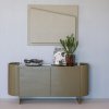377771 G 377944 G 02 SF Liora tv meubel hout hoogglans groen Numa wanddeco vierkant