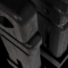 377943 Z 04 VS Elon sculptuur ornament hout zwart set van 2 C1
