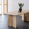 377929 N 02 SF FQ Oakline curve eettafel 200x100cm naturel vierkant