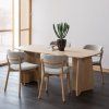 377928 N 377489 N 01 SF FQ Oakline curve eettafel 180x100cm naturel Udar naturel vierkant