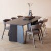377929 B 801419 T 801419 BM 801419 Z 01 SF FQ Oakline curve eettafel 180x100cm mystic brown Noble vierkant