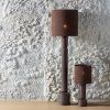 377826 D 377827 D 01 SF Zivian vloerlamp tafellamp hout hoogglans donkerbruin vierkant