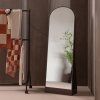 377775 B 01 SF Solari passpiegel 175cmx60cm hout hoogglans donkerbruin vierkant