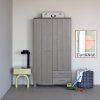 365536 WG 01 SF Dennis kast met laden warmgrijs Zorel Rassy Sarly vierkant