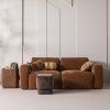 378105 B 378135 B 378066 B 01 SF Umina 2 zits bank slub chenille lichtbruin Volu bijzettafel Valen vierkant