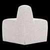 378035 CM 05 VS WP Mojo base eetbank hoek rond rugleuning boucle ecru melange B1