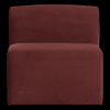 378033 VA 01 VS WP Mojo Base eetbank 84cm rugleuning velvet kastanjebruin F1