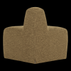 378035 GM 05 VS WP Mojo base eetbank hoek rond rugleuning boucle geel bruin melange B1