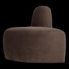 378035 VB 02 VS WP Mojo Base eetbank hoek rond rugleuning velvet bruin FA