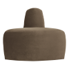 378035 VT 01 VS WP Mojo Base eetbank hoek rond rugleuning velvet taupe F1