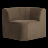 378034 VT 01 VS WP Mojo Base eetbank hoek rugleuning velvet taupe F1