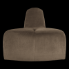 378901 VT 01 VS WP Mojo eetbank hoek rond rugleuning velvet taupe F1